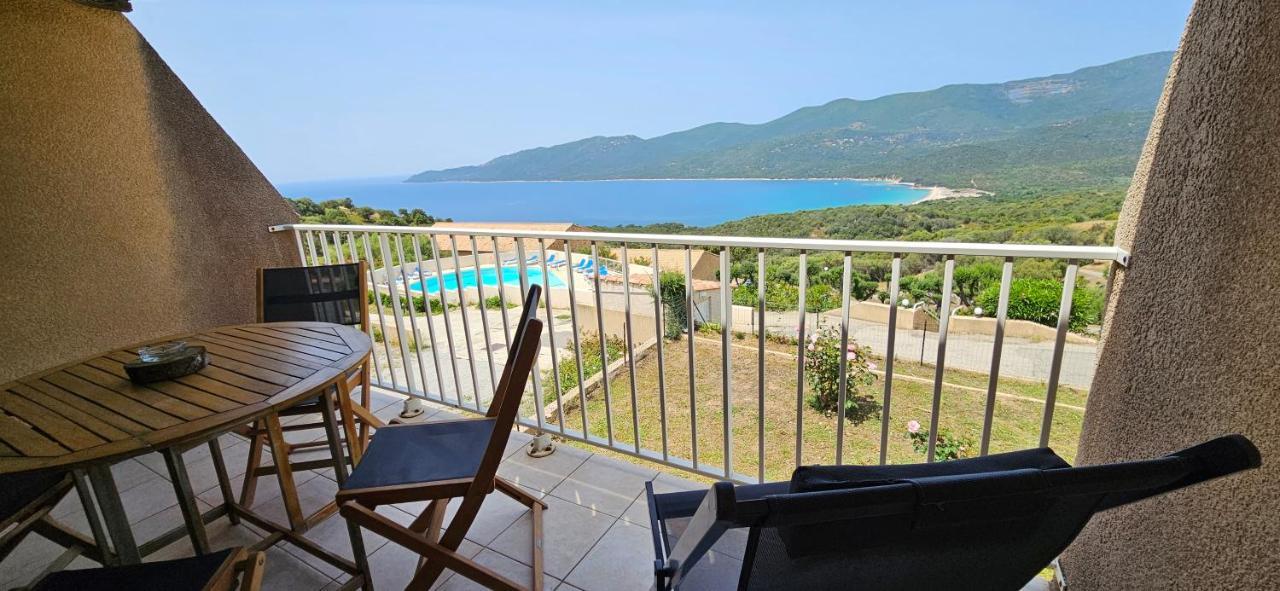 Chalereux T2 Vue Mer Et Piscine Alba Rossa Serra-di-Ferro  Extérieur photo
